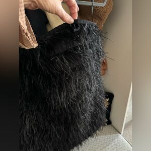 Just in time for the Holidays … sexy strapless feather mini dress new with tags